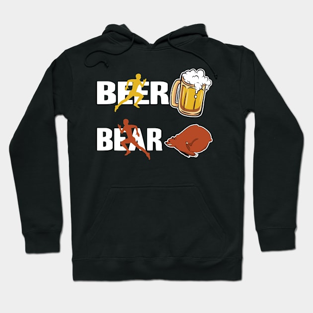 Beer Bear Funny Gift Booze Birthday Alcohol Drinking Party Hoodie by Kuehni